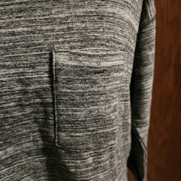 Columbia 3/4 Sleeve Pullover Heathered Grey Sweater Women's Large L Pocket EUC - Picture 4 of 7